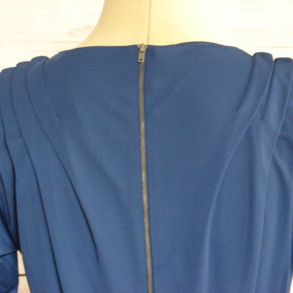 Cobalt Blue Classic Dress w/ Belt - L- Love 21 NWT - Picture 10 of 16